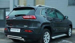 Защита заднего бампера d63 (дуга) d42 (дуга) Jeep Cherokee (KL) (с 2014 по н.вр.)