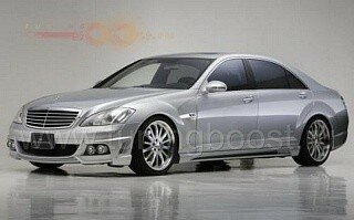 Накладки на пороги Wald Mercedes S-Klasse (W221)