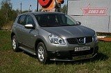 Декоративная накладка на передний бампер Nissan Qashqai (2007-2010)