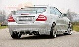 Накладка на задний бампер Сarbon look Mercedes CLK (W209) (2002-2009)