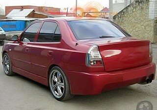 Бампер задний Racer Hyundai Accent